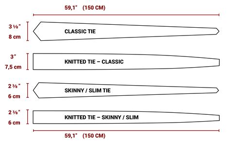 Tie size chart 